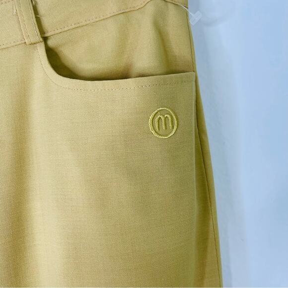 Dallant yellow mustard cropped high waisted lightweight pants 29 - Picture 4 of 7